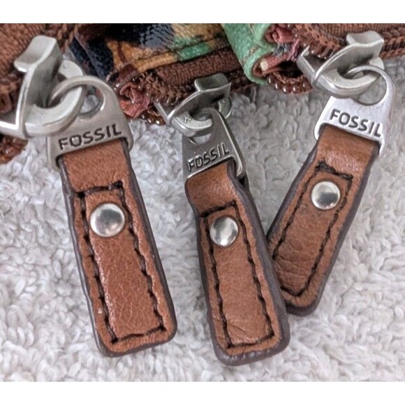 Lot of 3 Fossil Key Per Clutch Travel Pouches Pouch Wallet Zip Floral - Picture 2 of 16